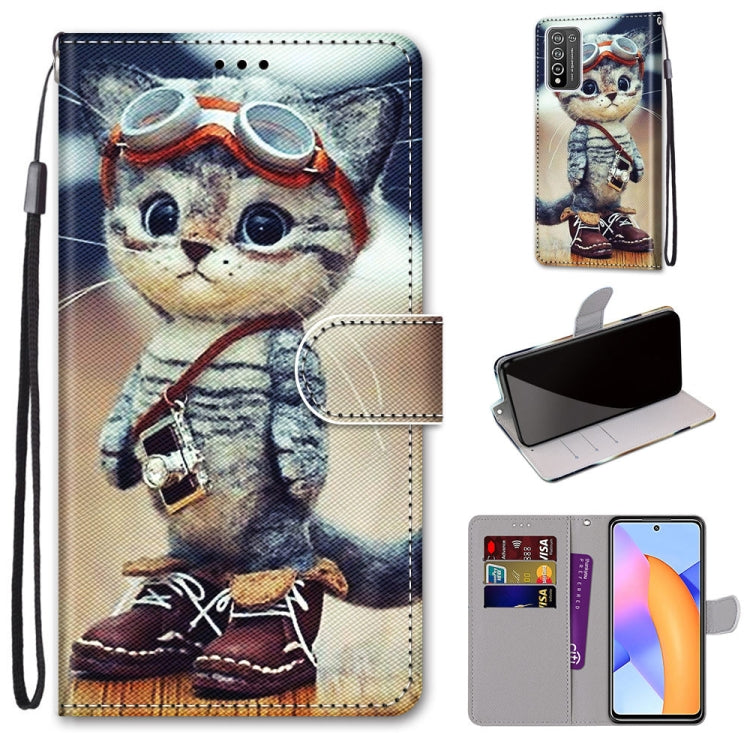 Coloured Drawing Cross Texture Horizontal Flip PU Leather Case with Holder & Card Slots & Wallet & Lanyard, For LG Stylo 7 5G, For Huawei Y9a, For Honor 10X Lite, For Nokia 2.4, For Nokia 3.4