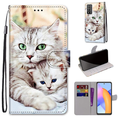 Coloured Drawing Cross Texture Horizontal Flip PU Leather Case with Holder & Card Slots & Wallet & Lanyard, For LG Stylo 7 5G, For Huawei Y9a, For Honor 10X Lite, For Nokia 2.4, For Nokia 3.4