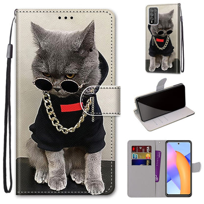 Coloured Drawing Cross Texture Horizontal Flip PU Leather Case with Holder & Card Slots & Wallet & Lanyard, For LG Stylo 7 5G, For Huawei Y9a, For Honor 10X Lite, For Nokia 2.4, For Nokia 3.4