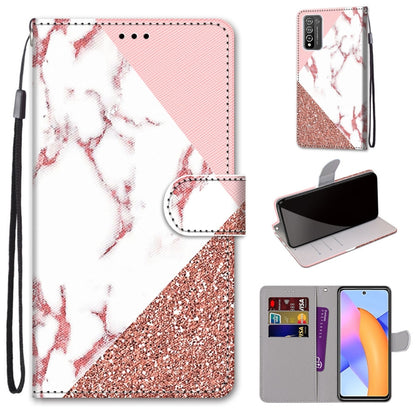 Coloured Drawing Cross Texture Horizontal Flip PU Leather Case with Holder & Card Slots & Wallet & Lanyard, For LG Stylo 7 5G, For Huawei Y9a, For Honor 10X Lite, For Nokia 2.4, For Nokia 3.4