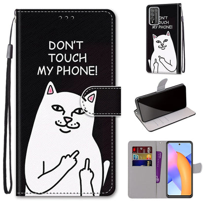Coloured Drawing Cross Texture Horizontal Flip PU Leather Case with Holder & Card Slots & Wallet & Lanyard, For LG Stylo 7 5G, For Huawei Y9a, For Honor 10X Lite, For Nokia 2.4, For Nokia 3.4