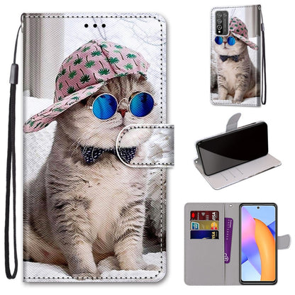 Coloured Drawing Cross Texture Horizontal Flip PU Leather Case with Holder & Card Slots & Wallet & Lanyard, For LG Stylo 7 5G, For Huawei Y9a, For Honor 10X Lite, For Nokia 2.4, For Nokia 3.4