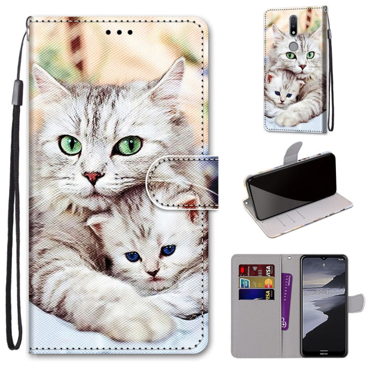 Coloured Drawing Cross Texture Horizontal Flip PU Leather Case with Holder & Card Slots & Wallet & Lanyard, For LG Stylo 7 5G, For Huawei Y9a, For Honor 10X Lite, For Nokia 2.4, For Nokia 3.4