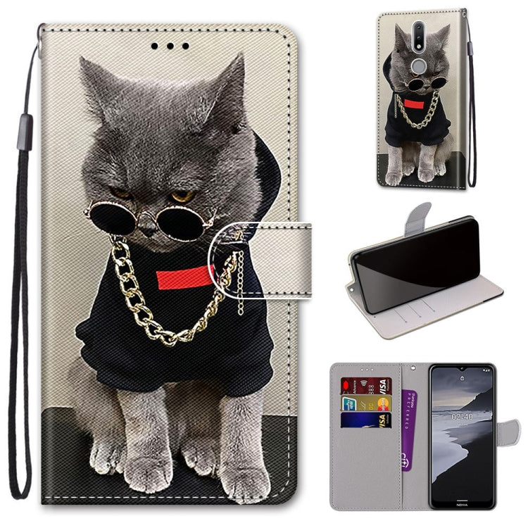 Coloured Drawing Cross Texture Horizontal Flip PU Leather Case with Holder & Card Slots & Wallet & Lanyard, For LG Stylo 7 5G, For Huawei Y9a, For Honor 10X Lite, For Nokia 2.4, For Nokia 3.4
