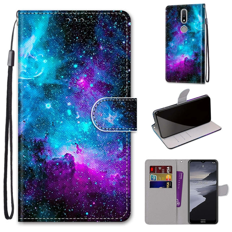 Coloured Drawing Cross Texture Horizontal Flip PU Leather Case with Holder & Card Slots & Wallet & Lanyard, For LG Stylo 7 5G, For Huawei Y9a, For Honor 10X Lite, For Nokia 2.4, For Nokia 3.4