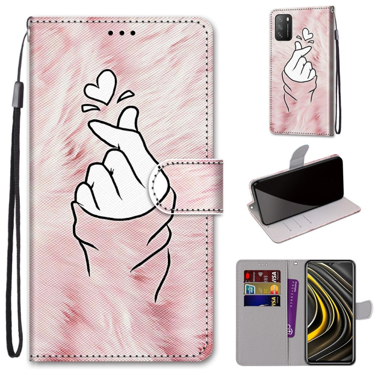 Hand-drawn peace sign PU leather phone wallet case with flip cover, card slots, and wrist strap