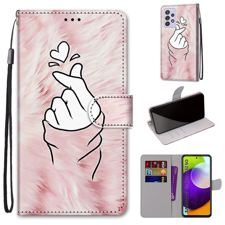 Pink sketch cat hands flip PU leather phone wallet case with card slots and wrist strap