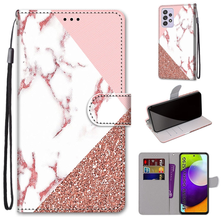 Red and white marble flip PU leather phone wallet case with card slots and wrist strap