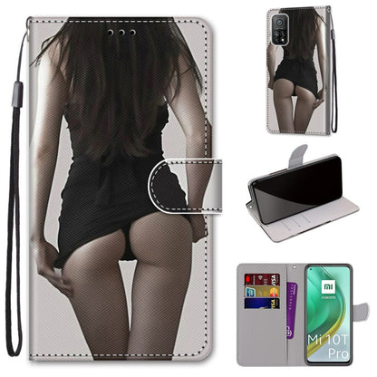 PU leather phone case with lanyard strap, card slots, and holder; dark portrait cat print
