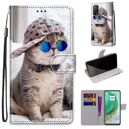 Light tan dog PU phone wallet case with flip cover, card slots, and wrist strap