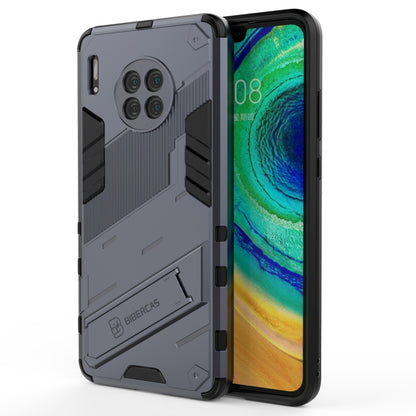 Rugged armor phone case with camera cutouts, gray, shockproof style
