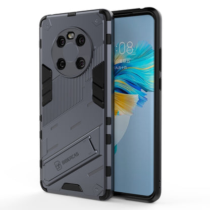 Rugged armor phone case with camera cutouts, gray, shockproof style