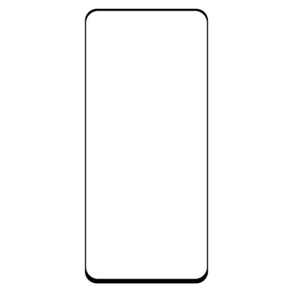 Full-screen tempered glass screen protector, clear with black border and rounded corners