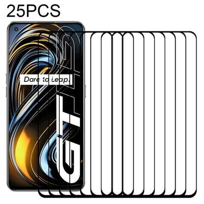25-pack full-glue tempered glass screen protectors, multiple films shown on phone