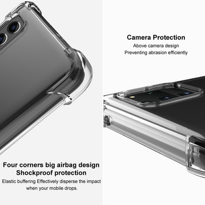 Shockproof TPU phone case with camera cutout and clear bumper corners