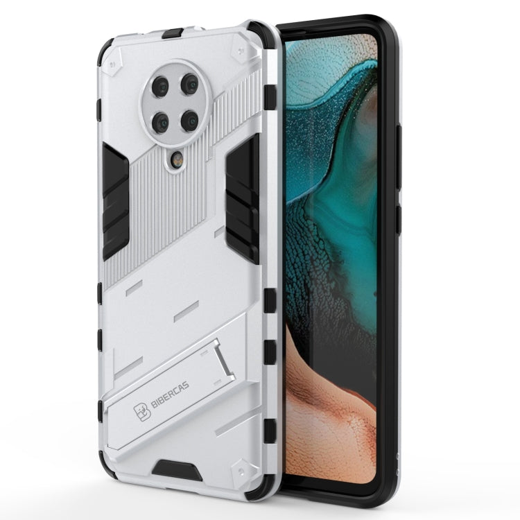 White rugged phone case with protective camera area and grippy textured panels