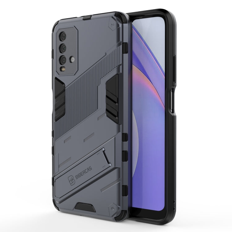 Rugged shockproof phone case with back armor plate, camera openings, and front screen cover