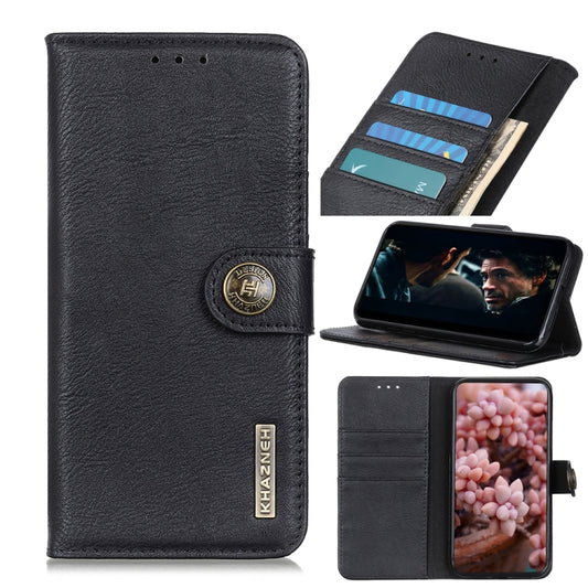 Black flip leather phone wallet case with card slots and magnetic holder for phone