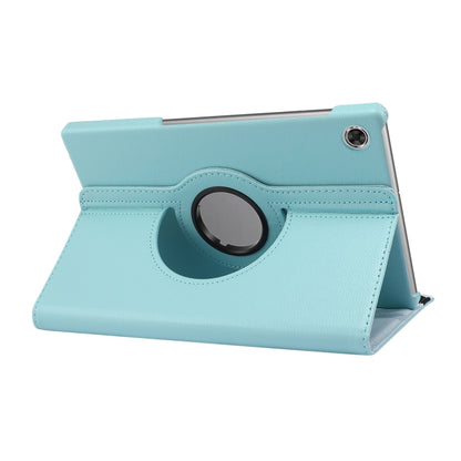 Light blue flip leather case with circular holder stand for Lenovo Tab M10 Plus 10.3