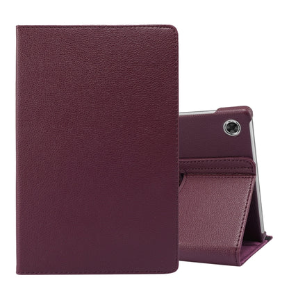 Burgundy flip leather case with holder for Lenovo Tab M10 Plus 10.3, stand support