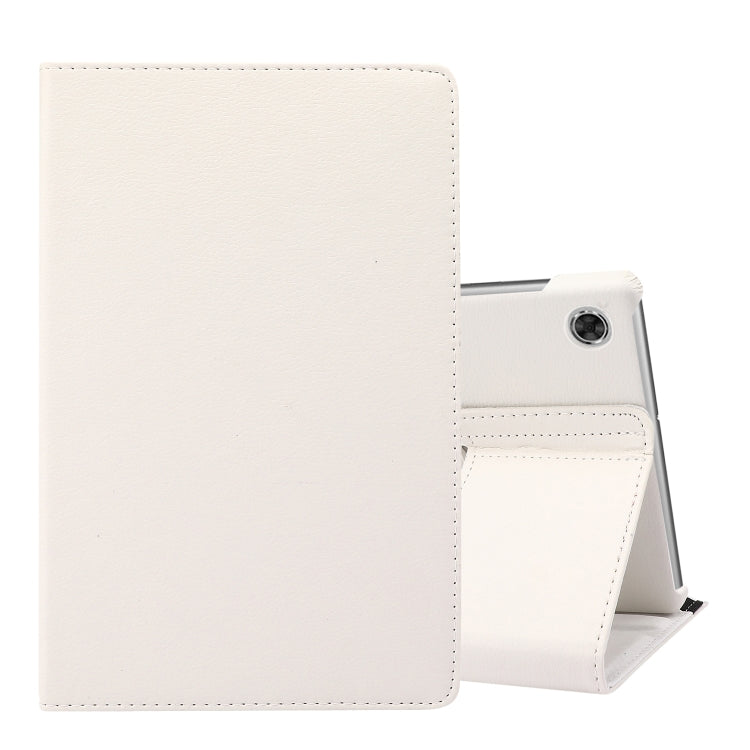White 360-degree rotation flip leather case with holder for Lenovo Tab M10 Plus 10.3