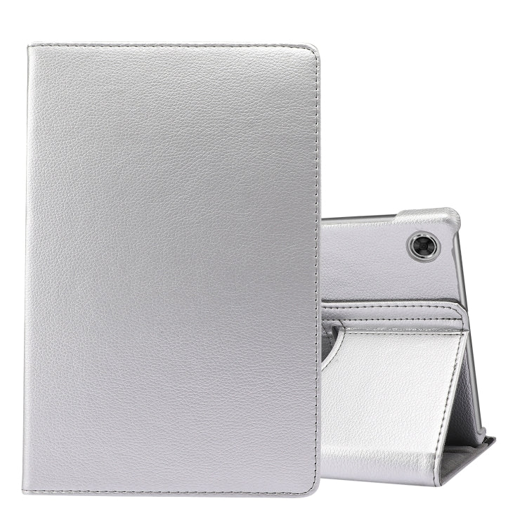 Silver flip leather case with holder for Lenovo Tab M10 Plus 10.3, stand support