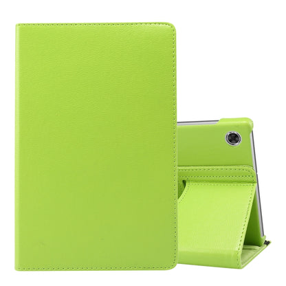 Green flip leather case with stand for tablet, with cutout and camera opening