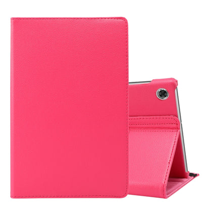 Pink flip leather case with stand for tablet, with cutout and camera opening