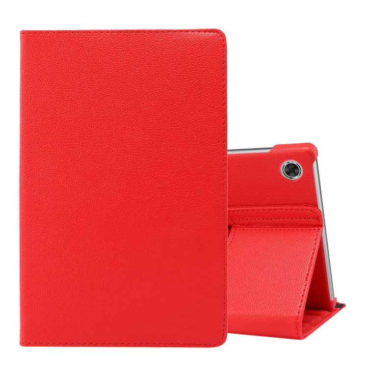 Red flip leather case with stand for tablet, with cutout and camera opening