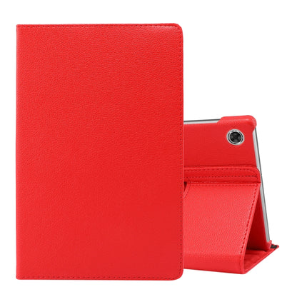 Red flip leather case with stand for tablet, with cutout and camera opening