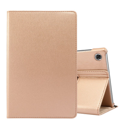 Light beige flip leather case with stand for tablet, with cutout and camera opening