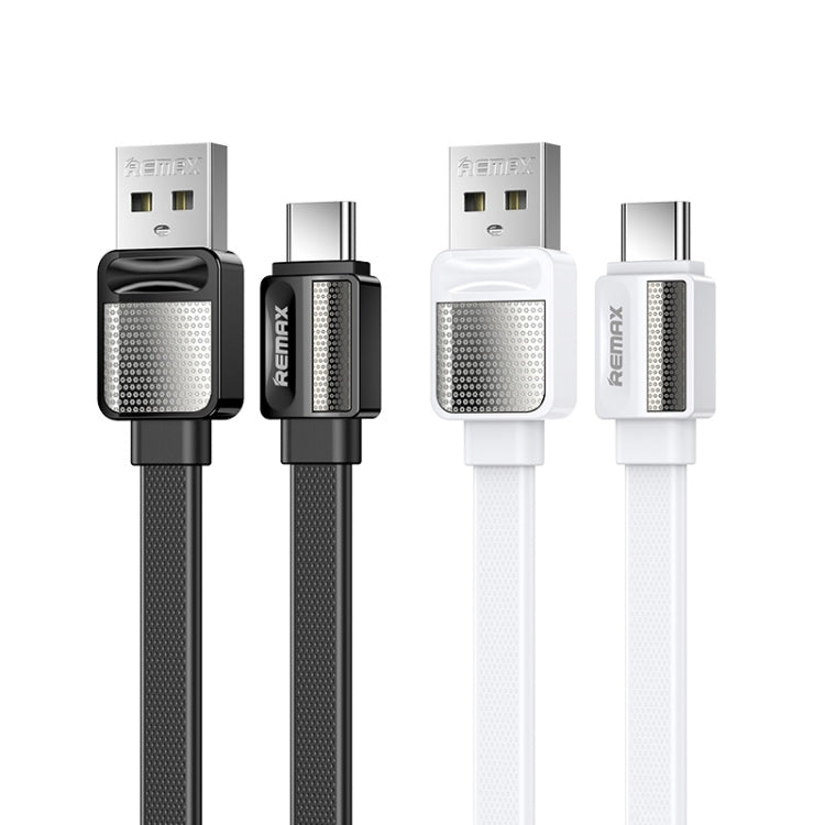 Black and white USB-A to Type-C 8-pin charging data cables, 1m