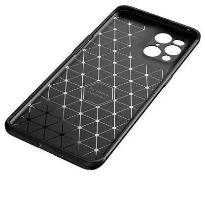 Black TPU case interior with geometric pattern and camera cutout