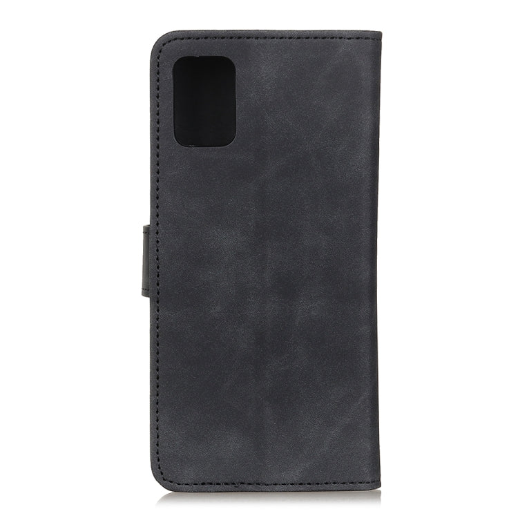 KHAZNEH flip wallet phone case with card slots, black with cutout for camera