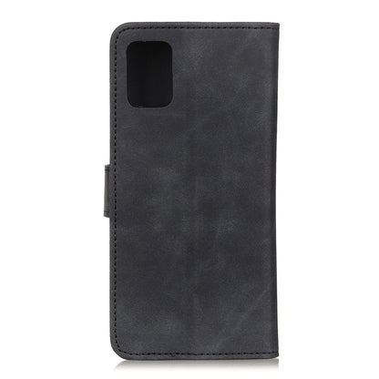KHAZNEH flip wallet phone case with card slots, black with cutout for camera