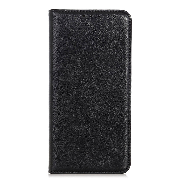 Black flip leather case with phone cutout and button holes