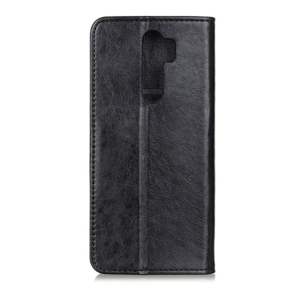 Black flip leather case with camera/port cutouts and stitched edges