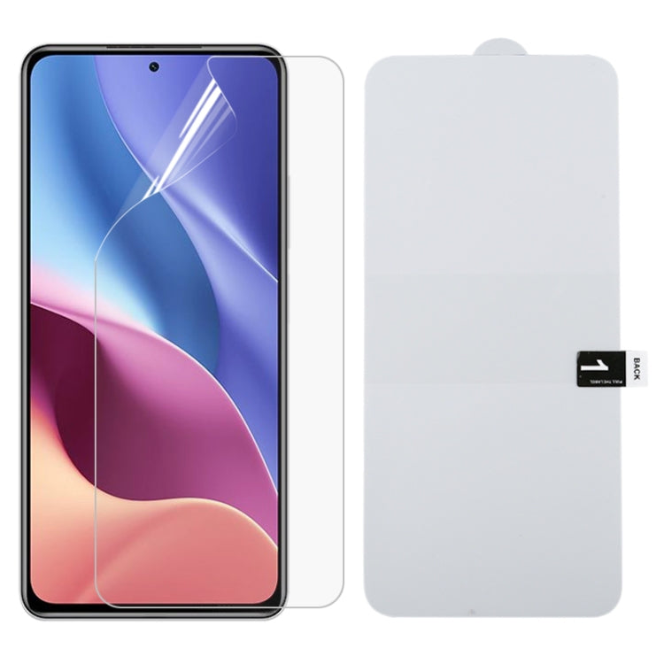 Full-screen hydrogel film screen protector with front phone cover and separate film