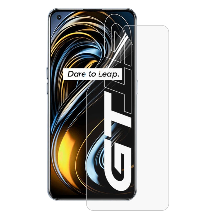 Full-screen hydrogel film screen protector with curved edges, clear phone cover