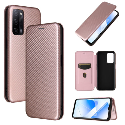 Taupe brown carbon fiber texture magnetic flip phone case with card slot