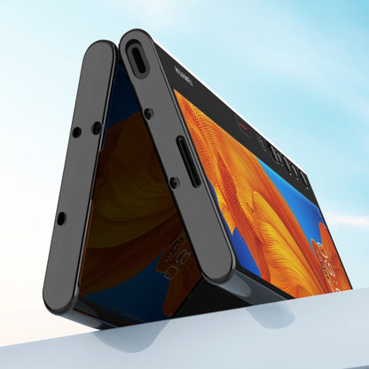 Black TPU protective phone case with plated edge for a foldable Huawei device