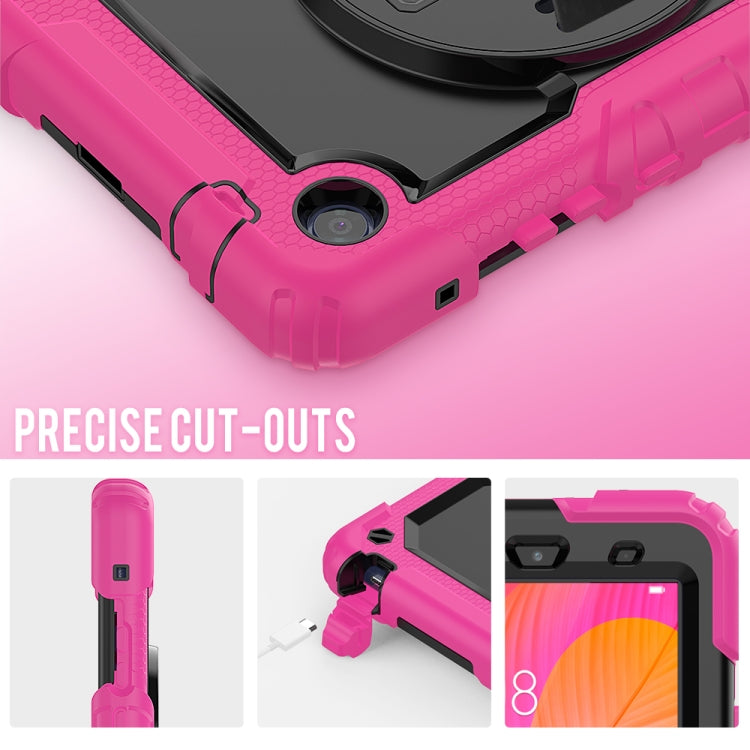 Rose red tablet case with precise cut-outs and corner protection