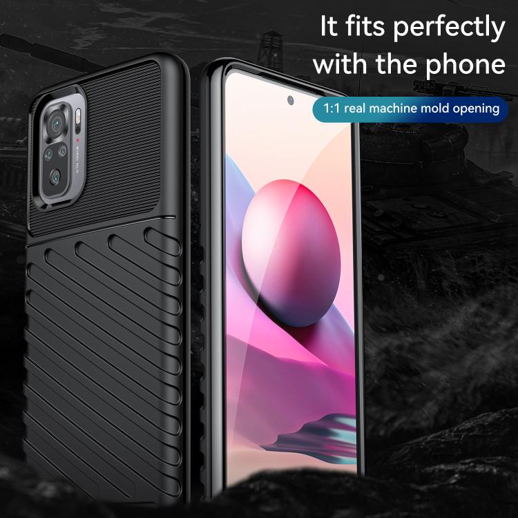 Black textured TPU phone case with side cutouts and camera protection