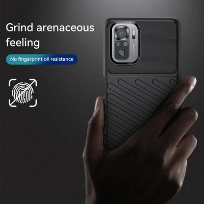 Black TPU phone case with textured back and camera module cutout