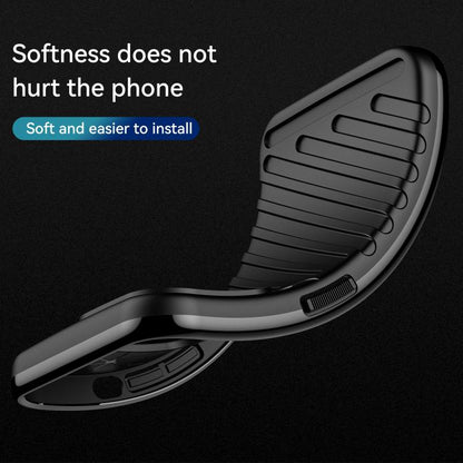 Black TPU phone case with soft flexible edge and side buttons cutout