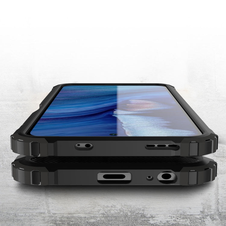 Rugged phone case front with raised screen bezel and side buttons