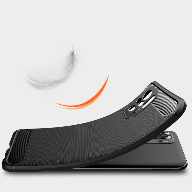 Black carbon fiber TPU case side profile with grippy brushed texture