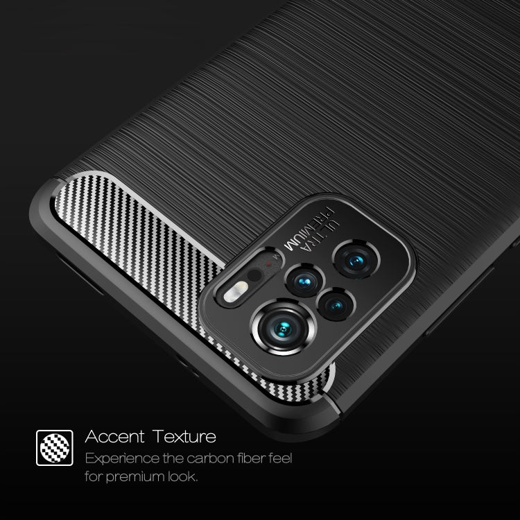 Black carbon fiber TPU case close-up with silver accent around triple camera
