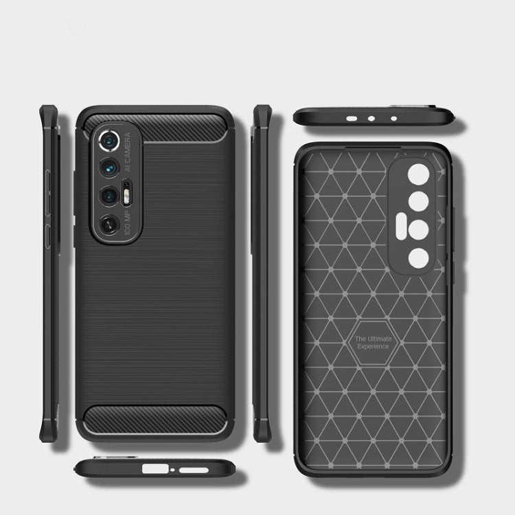 Brushed texture TPU phone case with cutouts, camera bump, and textured grip strip
