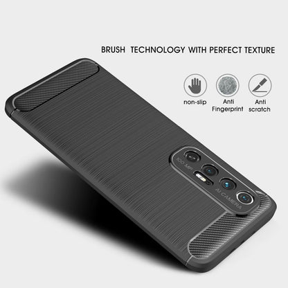 Black brushed texture TPU phone case with raised camera ring and grip accents
